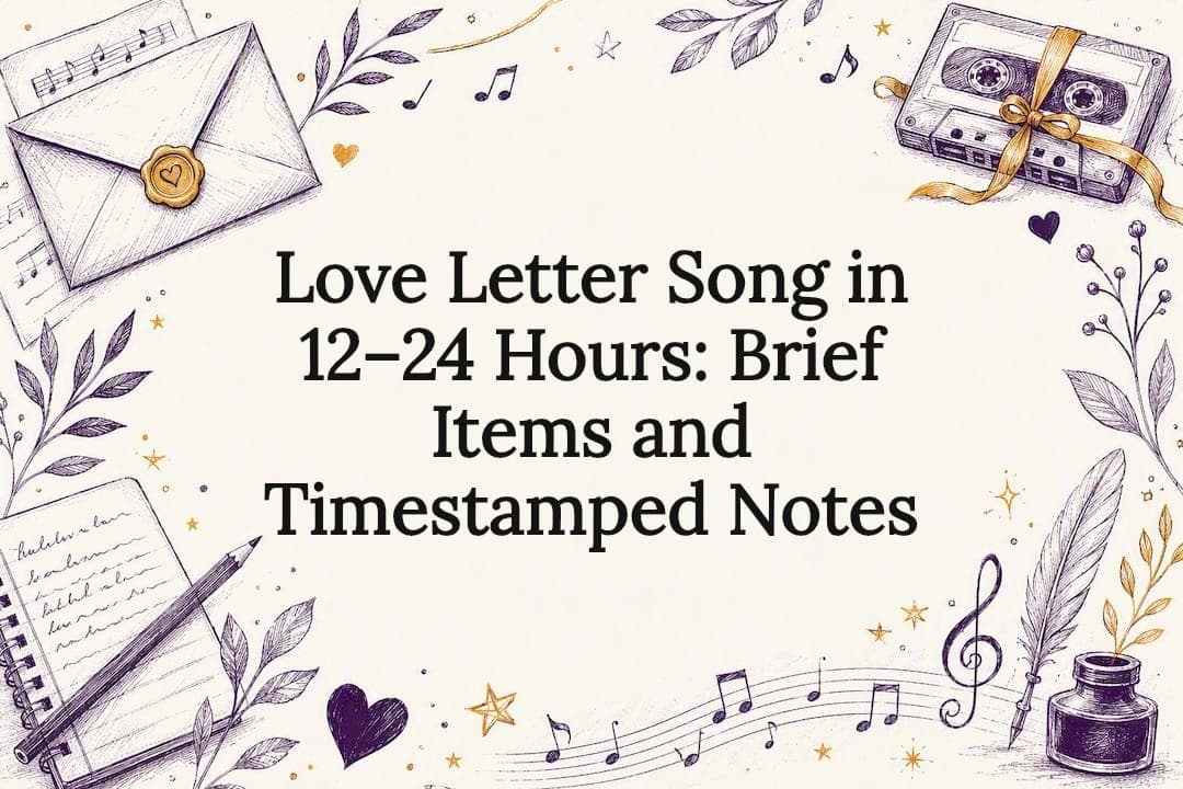 Love Letter Song in 12–24 Hours: Brief Items and Timestamped Notes