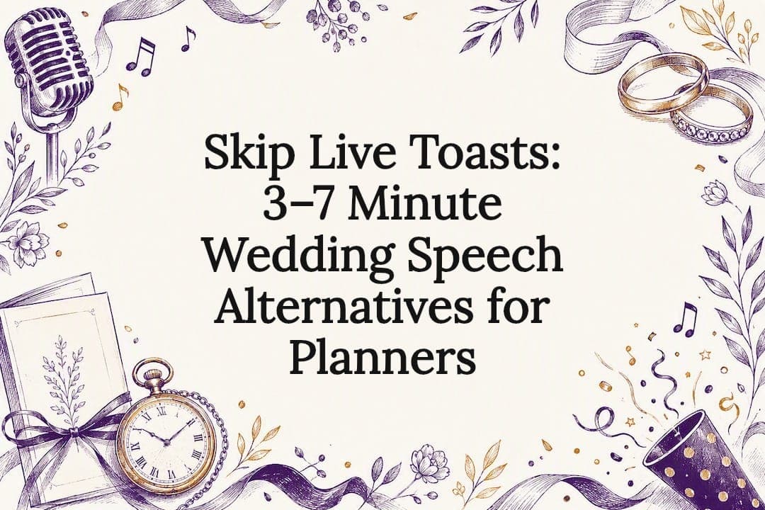 Skip Live Toasts: 3–7 Minute Wedding Speech Alternatives for Planners