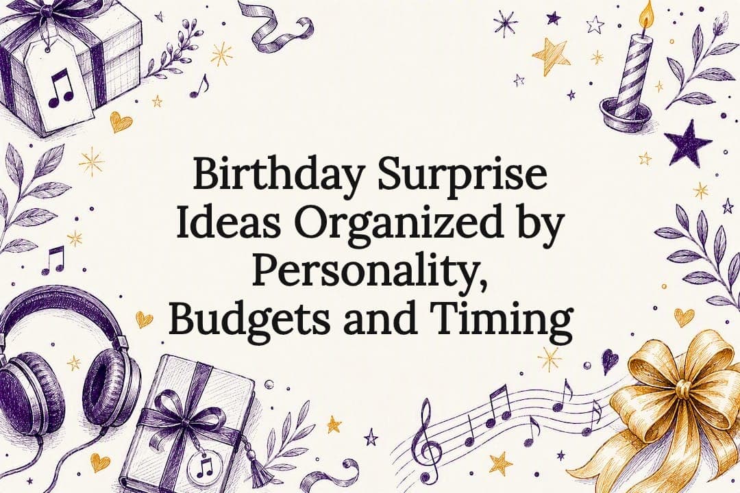 Birthday Surprise Ideas Organized by Personality, Budgets and Timing