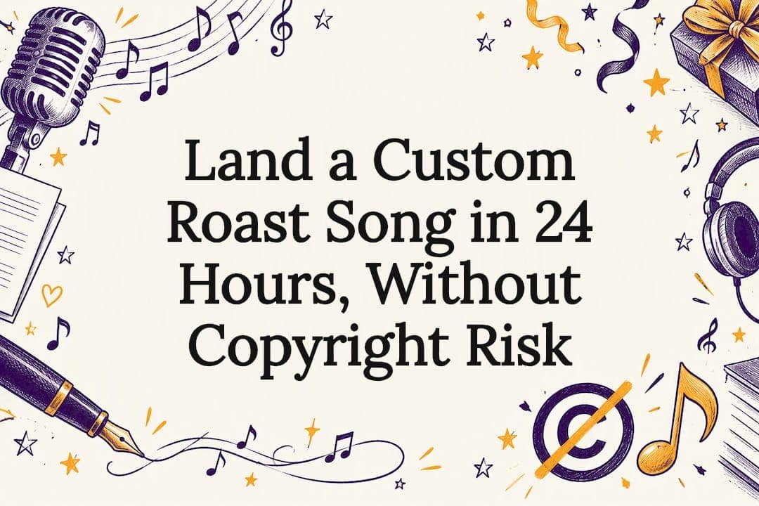 Land a Custom Roast Song in 24 Hours, Without Copyright Risk