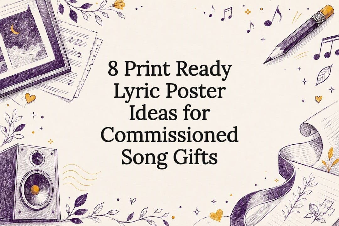 8 Print Ready Lyric Poster Ideas for Commissioned Song Gifts