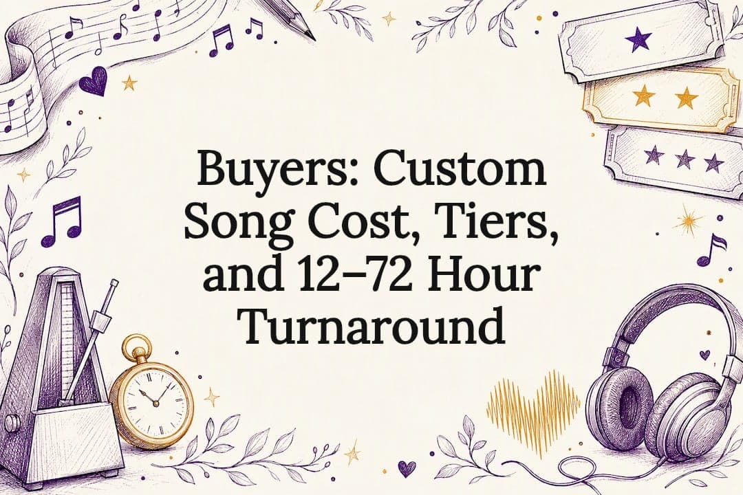 Buyers: Custom Song Cost, Tiers, and 12–72 Hour Turnaround
